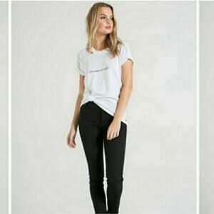 N:Philanthropy Zander White Tee You Make Me Smile size Small
